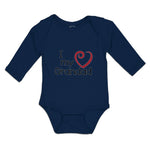 Long Sleeve Bodysuit Baby I Love My Grandad Boy & Girl Clothes Cotton