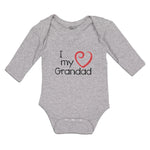 Long Sleeve Bodysuit Baby I Love My Grandad Boy & Girl Clothes Cotton