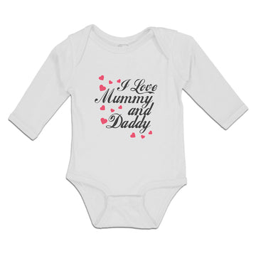 Long Sleeve Bodysuit Baby I Love Mummy and Daddy Boy & Girl Clothes Cotton