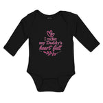 Long Sleeve Bodysuit Baby I Make My Daddy's Heart Full Boy & Girl Clothes Cotton