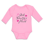 Long Sleeve Bodysuit Baby I Stole Daddy's Heart Boy & Girl Clothes Cotton