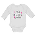 Long Sleeve Bodysuit Baby I Stole Daddy's Heart Boy & Girl Clothes Cotton