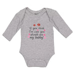 Long Sleeve Bodysuit Baby Think I'M Cute Daddy Flowers Insect Ladbybug Cotton