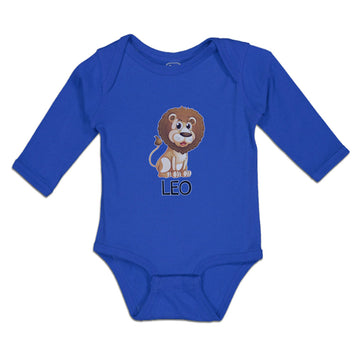 Long Sleeve Bodysuit Baby Lion Your Name Leo Wild Animal Boy & Girl Clothes