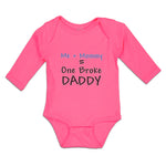 Long Sleeve Bodysuit Baby Me + Mommy = 1 Broke Daddy Boy & Girl Clothes Cotton