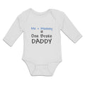 Long Sleeve Bodysuit Baby Me + Mommy = 1 Broke Daddy Boy & Girl Clothes Cotton