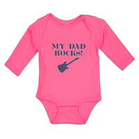 Long Sleeve Bodysuit Baby My Dad Rocks Boy & Girl Clothes Cotton