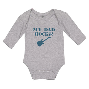 Long Sleeve Bodysuit Baby My Dad Rocks Boy & Girl Clothes Cotton