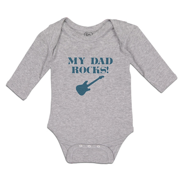 Long Sleeve Bodysuit Baby My Dad Rocks Boy & Girl Clothes Cotton