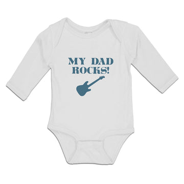 Long Sleeve Bodysuit Baby My Dad Rocks Boy & Girl Clothes Cotton