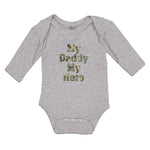 Long Sleeve Bodysuit Baby My Daddy My Hero Boy & Girl Clothes Cotton