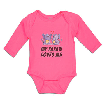 Long Sleeve Bodysuit Baby My Papaw Loves Me Boy & Girl Clothes Cotton