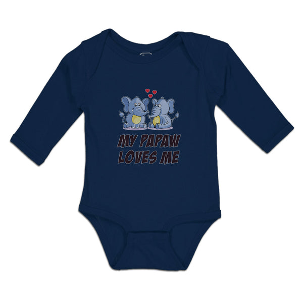 Long Sleeve Bodysuit Baby My Papaw Loves Me Boy & Girl Clothes Cotton