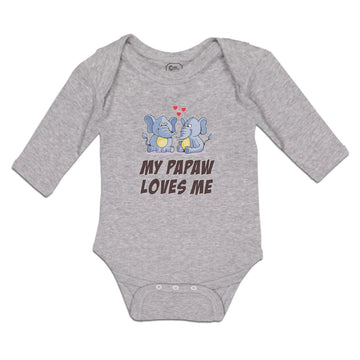 Long Sleeve Bodysuit Baby My Papaw Loves Me Boy & Girl Clothes Cotton