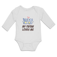 Long Sleeve Bodysuit Baby My Papaw Loves Me Boy & Girl Clothes Cotton