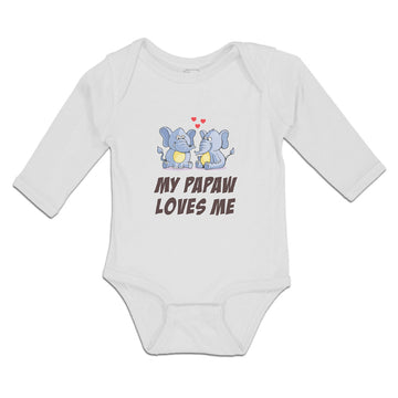 Long Sleeve Bodysuit Baby My Papaw Loves Me Boy & Girl Clothes Cotton