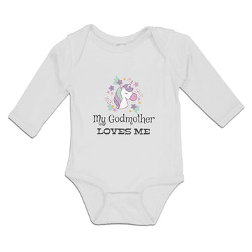 Long Sleeve Bodysuit Baby My Godmother Loves Me Boy & Girl Clothes Cotton