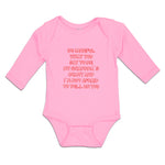 Long Sleeve Bodysuit Baby Careful Grandma's Crazy I'M Afraid Tell You. Cotton - Cute Rascals