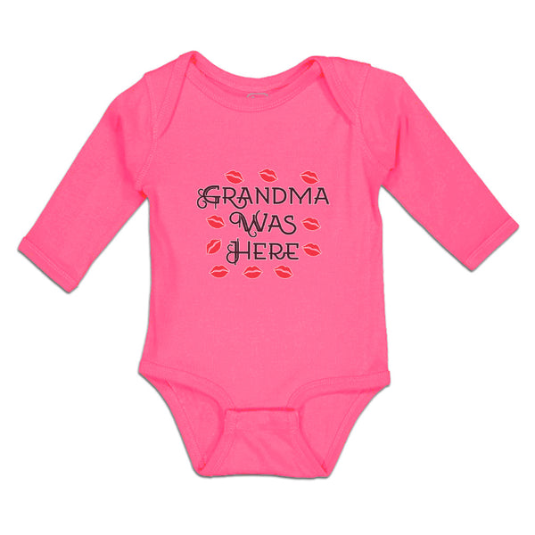 Long Sleeve Bodysuit Baby Grandma Was Here Boy & Girl Clothes Cotton - Cute Rascals