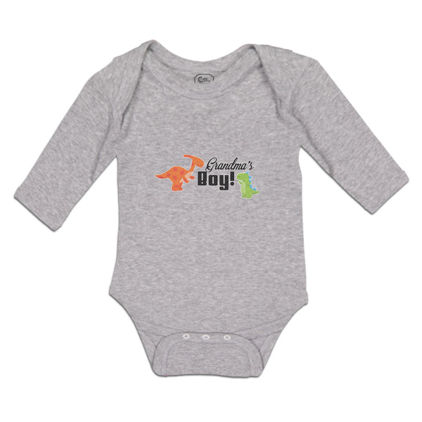 Long Sleeve Bodysuit Baby Grandma's Boy! Boy & Girl Clothes Cotton - Cute Rascals
