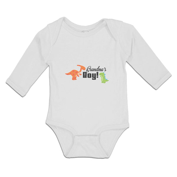 Long Sleeve Bodysuit Baby Grandma's Boy! Boy & Girl Clothes Cotton - Cute Rascals
