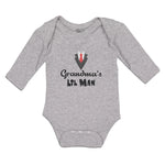 Long Sleeve Bodysuit Baby Grandma's Lil Man Boy & Girl Clothes Cotton - Cute Rascals