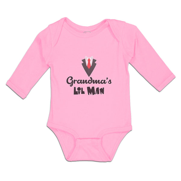 Long Sleeve Bodysuit Baby Grandma's Lil Man Boy & Girl Clothes Cotton - Cute Rascals