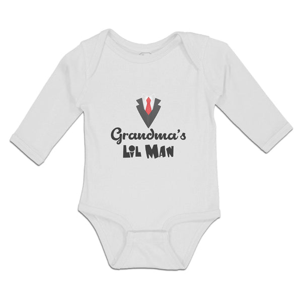 Long Sleeve Bodysuit Baby Grandma's Lil Man Boy & Girl Clothes Cotton - Cute Rascals