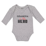 Long Sleeve Bodysuit Baby Grandpa Is My Hero Boy & Girl Clothes Cotton - Cute Rascals
