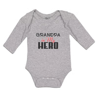 Long Sleeve Bodysuit Baby Grandpa Is My Hero Boy & Girl Clothes Cotton - Cute Rascals