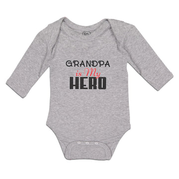 Long Sleeve Bodysuit Baby Grandpa Is My Hero Boy & Girl Clothes Cotton