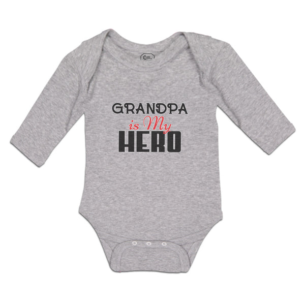 Long Sleeve Bodysuit Baby Grandpa Is My Hero Boy & Girl Clothes Cotton - Cute Rascals