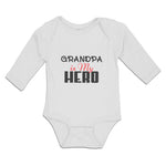 Long Sleeve Bodysuit Baby Grandpa Is My Hero Boy & Girl Clothes Cotton - Cute Rascals