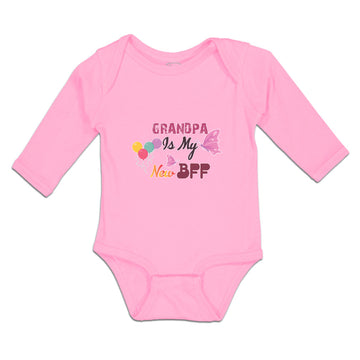 Long Sleeve Bodysuit Baby Grandpa Is My New Bff Boy & Girl Clothes Cotton