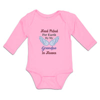 Long Sleeve Bodysuit Baby Hand Picked for Earth by My Grandpa in Heaven Cotton - Cute Rascals