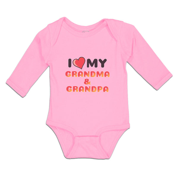 Long Sleeve Bodysuit Baby I Love My Grandma & Grandpa Boy & Girl Clothes Cotton