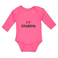 Long Sleeve Bodysuit Baby I Love Grandma Boy & Girl Clothes Cotton