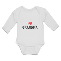 Long Sleeve Bodysuit Baby I Love Grandma Boy & Girl Clothes Cotton