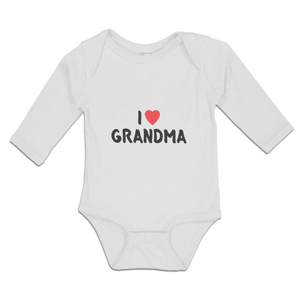 Long Sleeve Bodysuit Baby I Love Grandma Boy & Girl Clothes Cotton