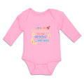 Long Sleeve Bodysuit Baby I Love My Grandma to The Moon and Back Cotton