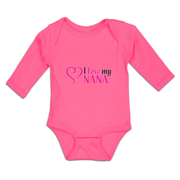 Long Sleeve Bodysuit Baby I Love My Nana Boy & Girl Clothes Cotton