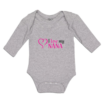 Long Sleeve Bodysuit Baby I Love My Nana Boy & Girl Clothes Cotton