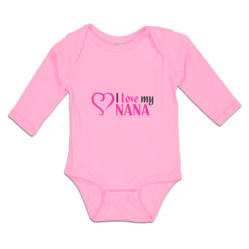 Long Sleeve Bodysuit Baby I Love My Nana Boy & Girl Clothes Cotton