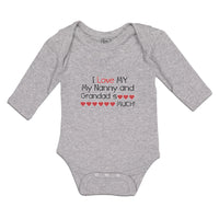 Long Sleeve Bodysuit Baby I Love My My Nanny and Grandad So Much! Cotton
