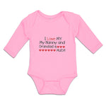 Long Sleeve Bodysuit Baby I Love My My Nanny and Grandad So Much! Cotton