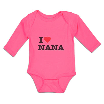 Long Sleeve Bodysuit Baby I Love Nana Boy & Girl Clothes Cotton