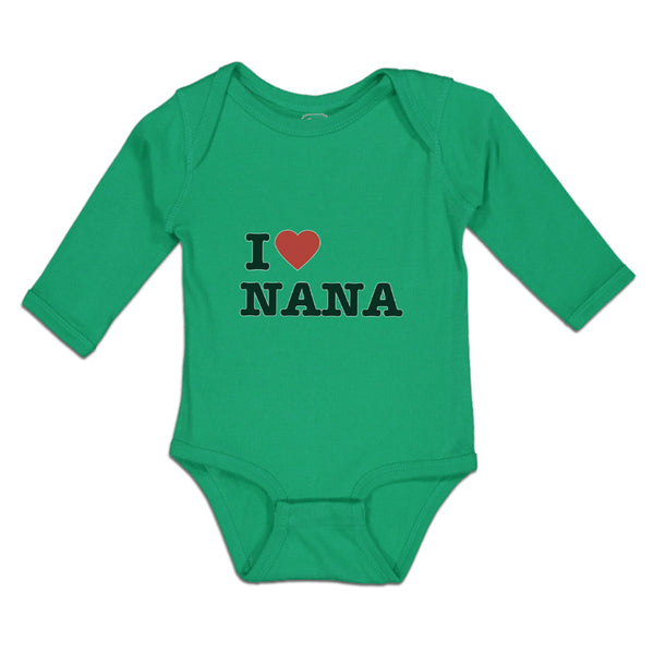 Long Sleeve Bodysuit Baby I Love Nana Boy & Girl Clothes Cotton