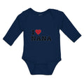 Long Sleeve Bodysuit Baby I Love Nana Boy & Girl Clothes Cotton