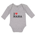 Long Sleeve Bodysuit Baby I Love Nana Boy & Girl Clothes Cotton