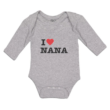 Long Sleeve Bodysuit Baby I Love Nana Boy & Girl Clothes Cotton